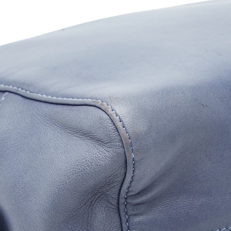 Loewe Anagram Handbag Blue Leather — view 7