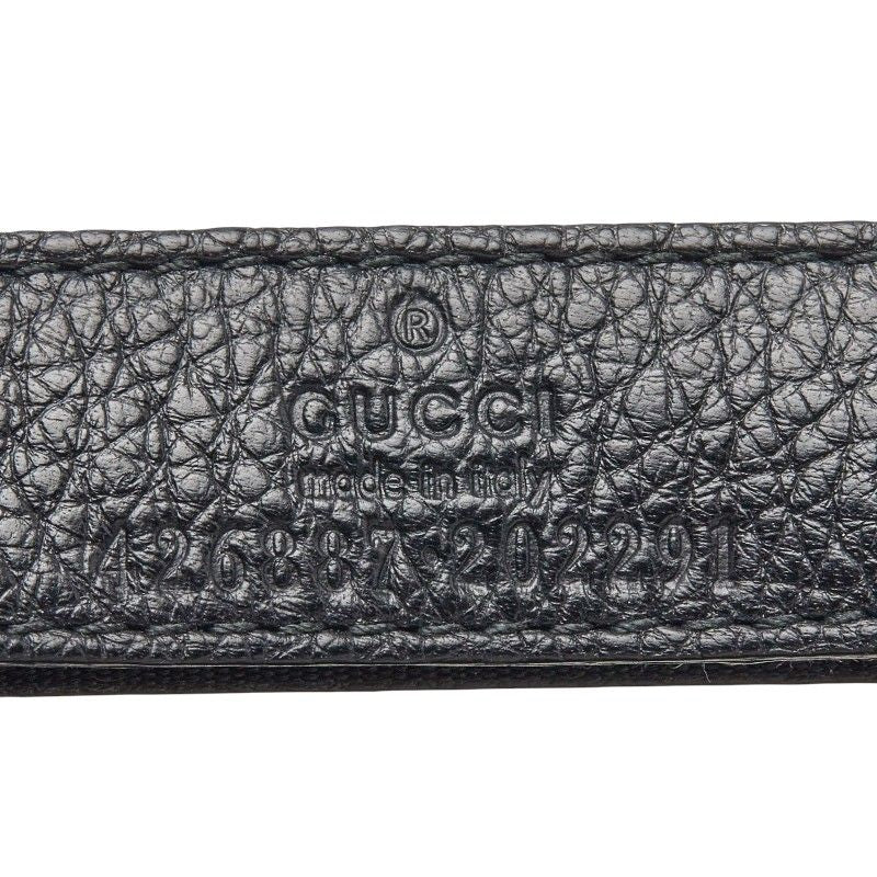 Gucci Interlocking Sherry Line Baseball Cap Mesh XL 60 Black Leather 1 — view 7