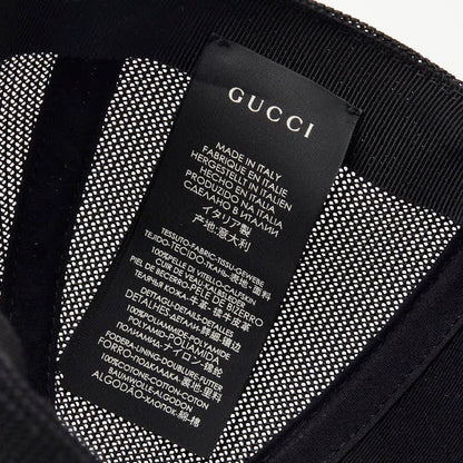 Gucci Interlocking Sherry Line Baseball Cap Mesh XL 60 Black Leather 1 — view 8