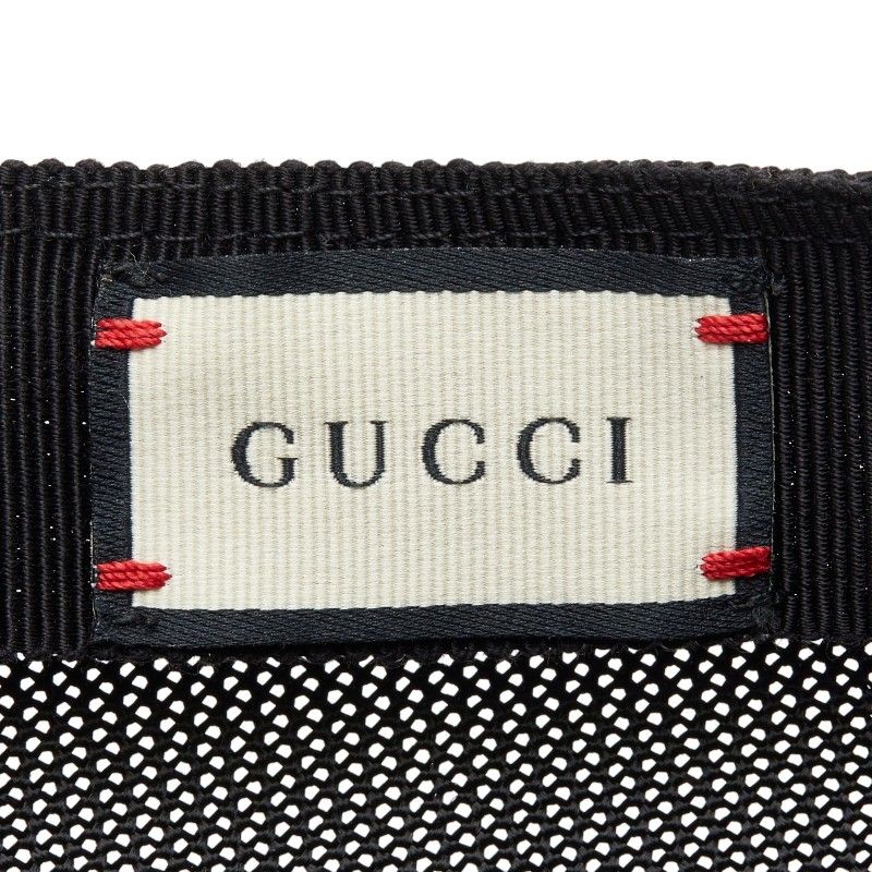 Gucci Interlocking Sherry Line Baseball Cap Mesh XL 60 Black Leather 1 — view 6