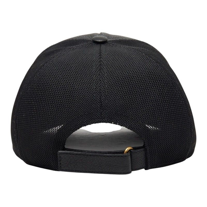 Gucci Interlocking Sherry Line Baseball Cap Mesh XL 60 Black Leather 1 — view 4