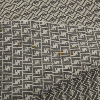 Fendi Micro FF Jacquard Shawl Gray Wool 1- Scarf — view 3