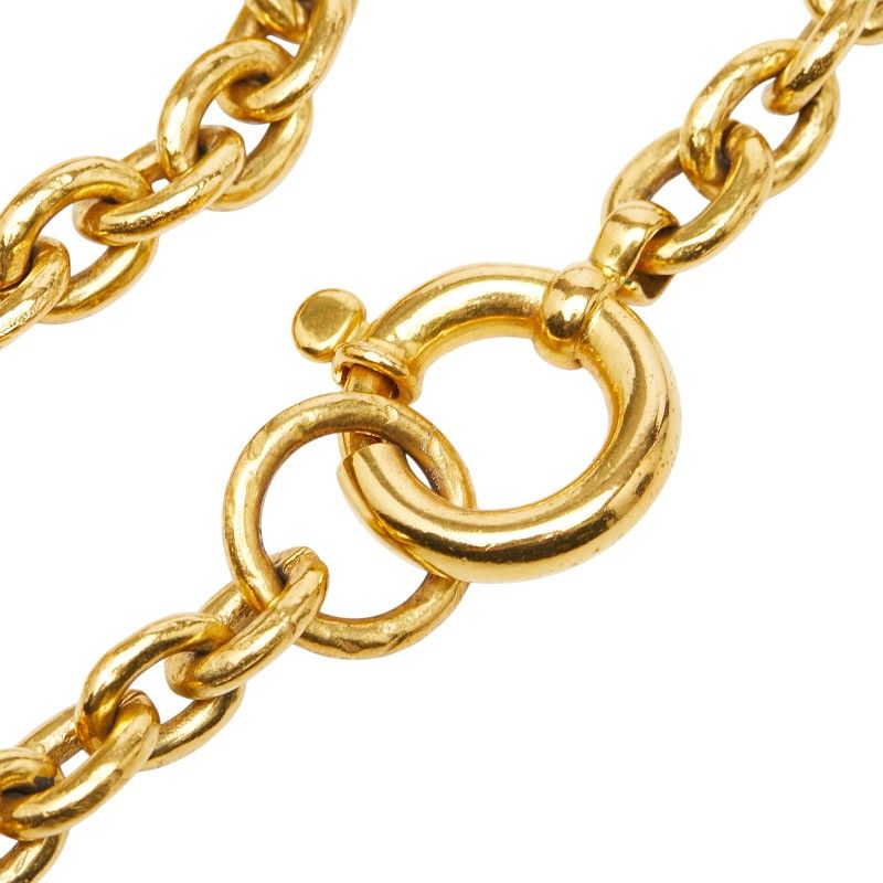 Chanel CC Logo Gripoix Necklace Gold Plated — view 5
