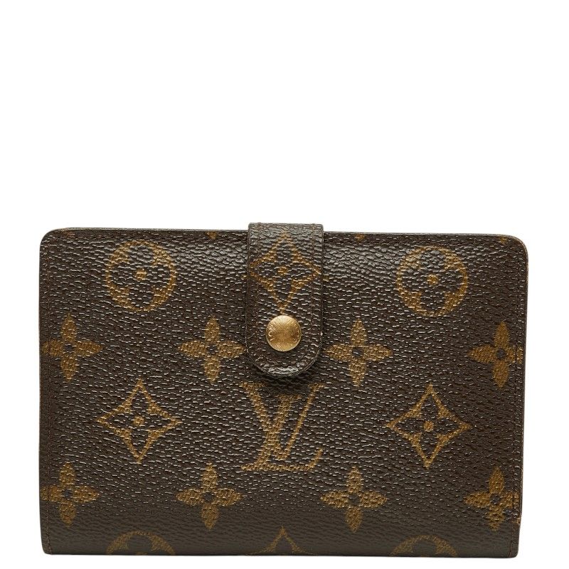 Louis Vuitton Monogram Porte-Monnaie Viet Viennois Bifold Wallet Brown Leather