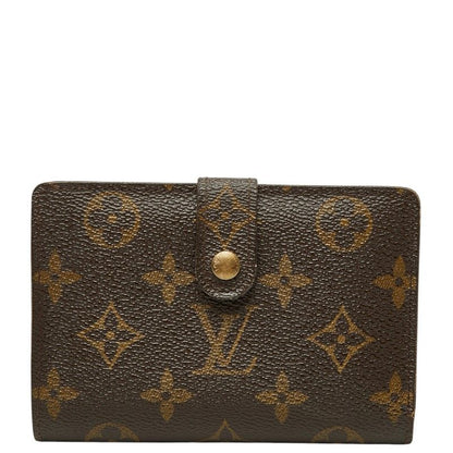 Louis Vuitton Monogram Porte-Monnaie Viet Viennois Bifold Wallet Brown Leather