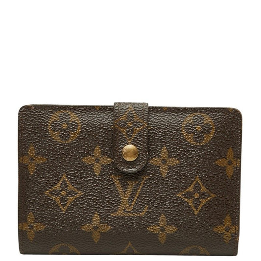 Louis Vuitton Monogram Porte-Monnaie Viet Viennois Bifold Wallet Brown Leather