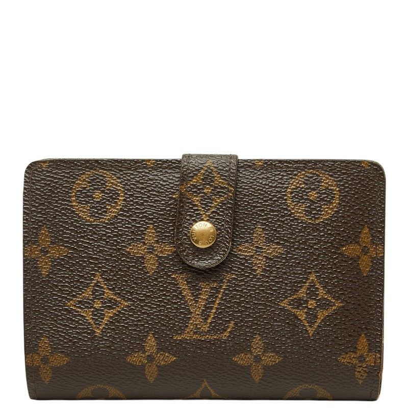 Louis Vuitton Monogram Porte-Monnaie Viet Viennois Bifold Wallet Brown Leather