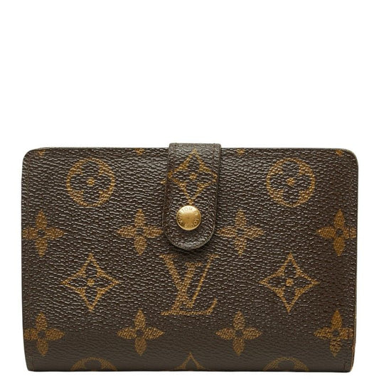 Louis Vuitton Monogram Porte-Monnaie Viet Viennois Bifold Wallet Brown Leather