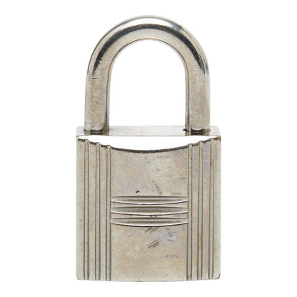 Hermes Cadena Padlock Key Set Silver Metal 1 — view 3