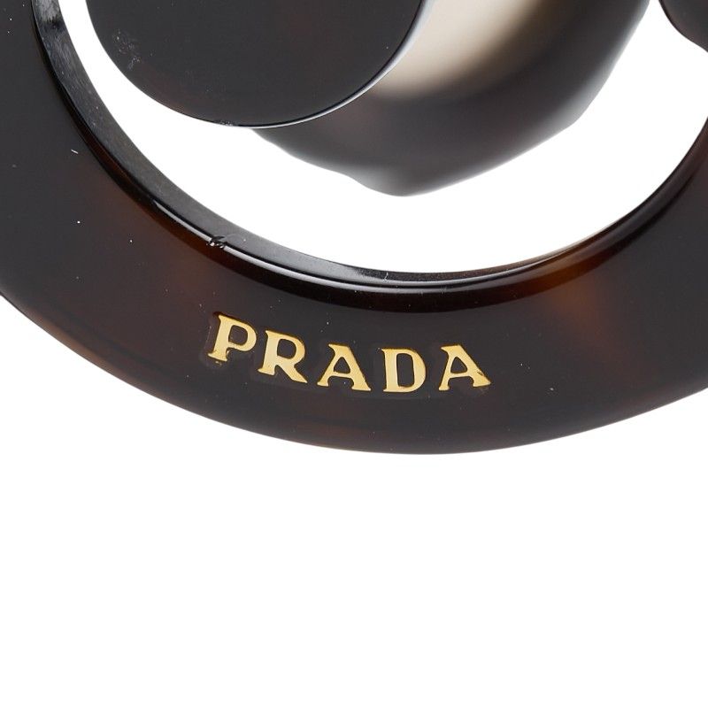 Prada Minimal Baroque Sunglasses Brown Acetate 1- Eyewear — view 4