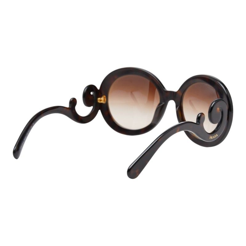 Prada Minimal Baroque Sunglasses Brown Acetate 1- Eyewear — view 3