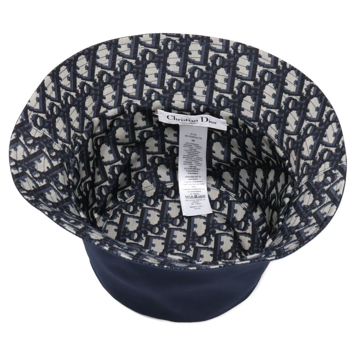 Dior Teddy-d Reversible Bob Hat Cotton Blend 58 — view 6