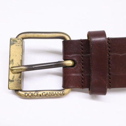 Dolce & Gabbana Vintage Processed Studs Leather 85 cm Belt — view 4