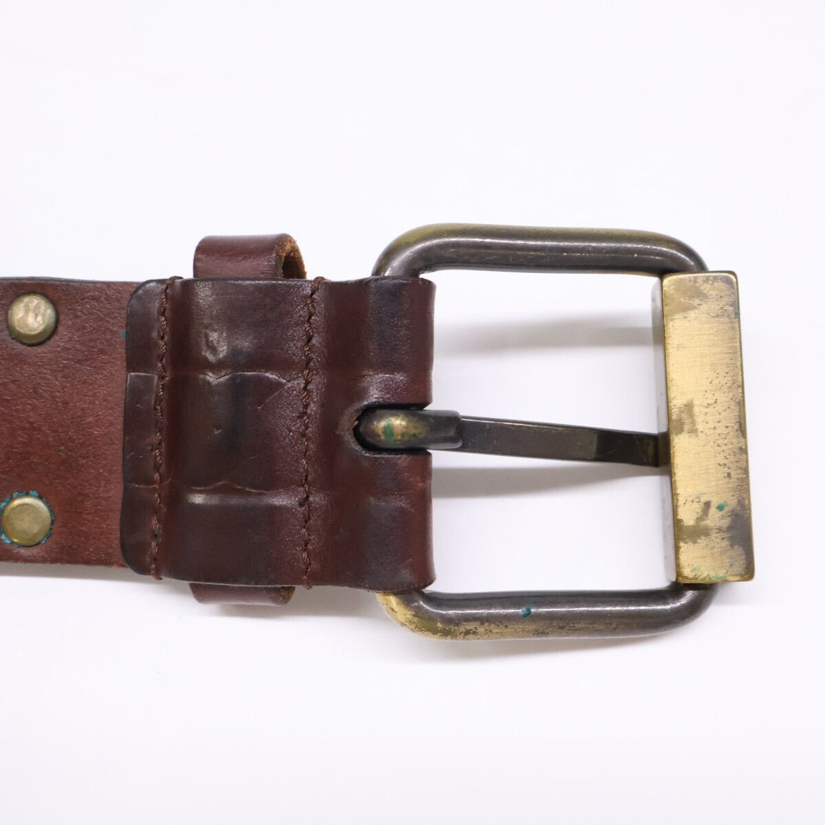 Dolce & Gabbana Vintage Processed Studs Leather 85 cm Belt — view 5