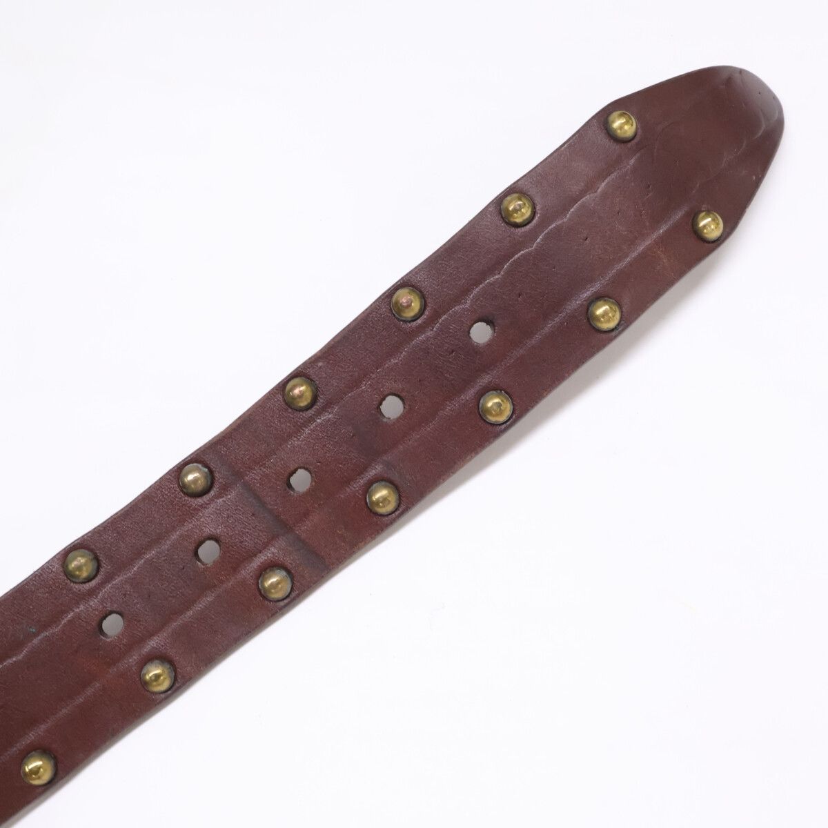 Dolce & Gabbana Vintage Processed Studs Leather 85 cm Belt — view 6
