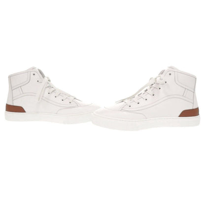 Hermes Get Up High Cut 40.5 Leather White Brown Sneakers — view 7