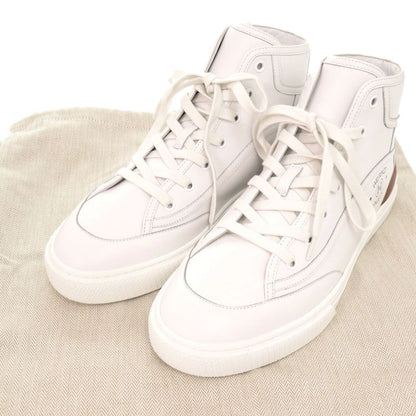 Hermes Get Up High Cut 40.5 Leather White Brown Sneakers — view 2