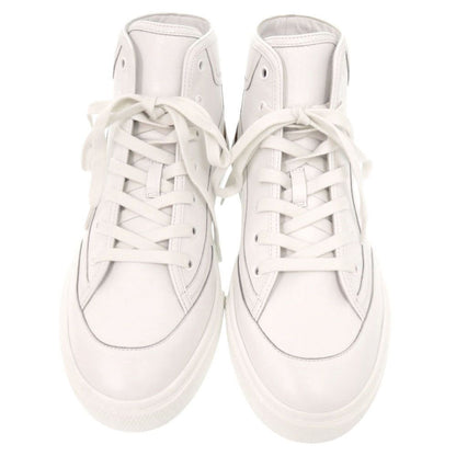 Hermes Get Up High Cut 40.5 Leather White Brown Sneakers — view 3