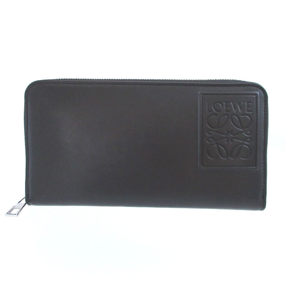 Loewe Anagram Made Leather Black Zip Around Wallet