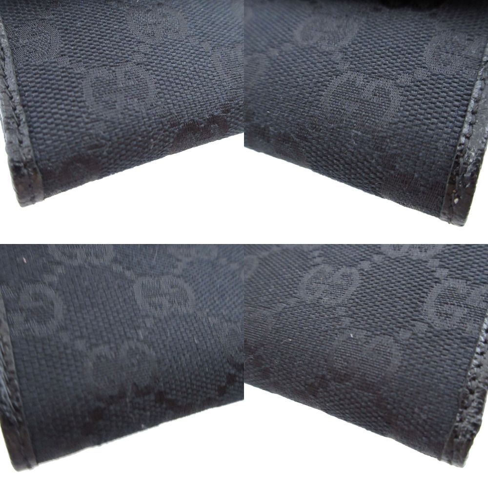 Gucci GG Canvas Leather Black Hook Wallet — view 8