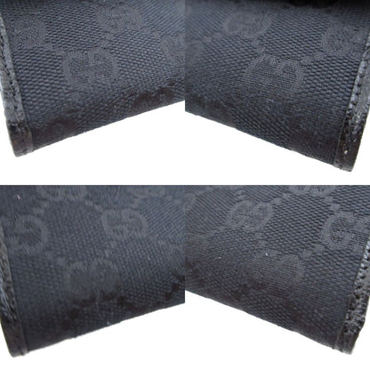 Gucci GG Canvas Leather Black Hook Wallet — view 8