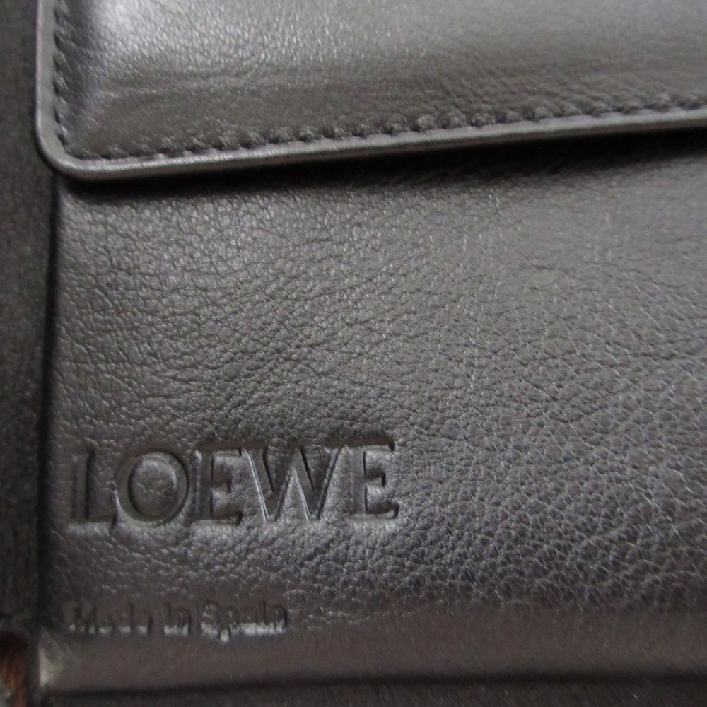 Loewe Puzzle Made Leather Brown Pink Ivory Zip Around Wallet — view 8