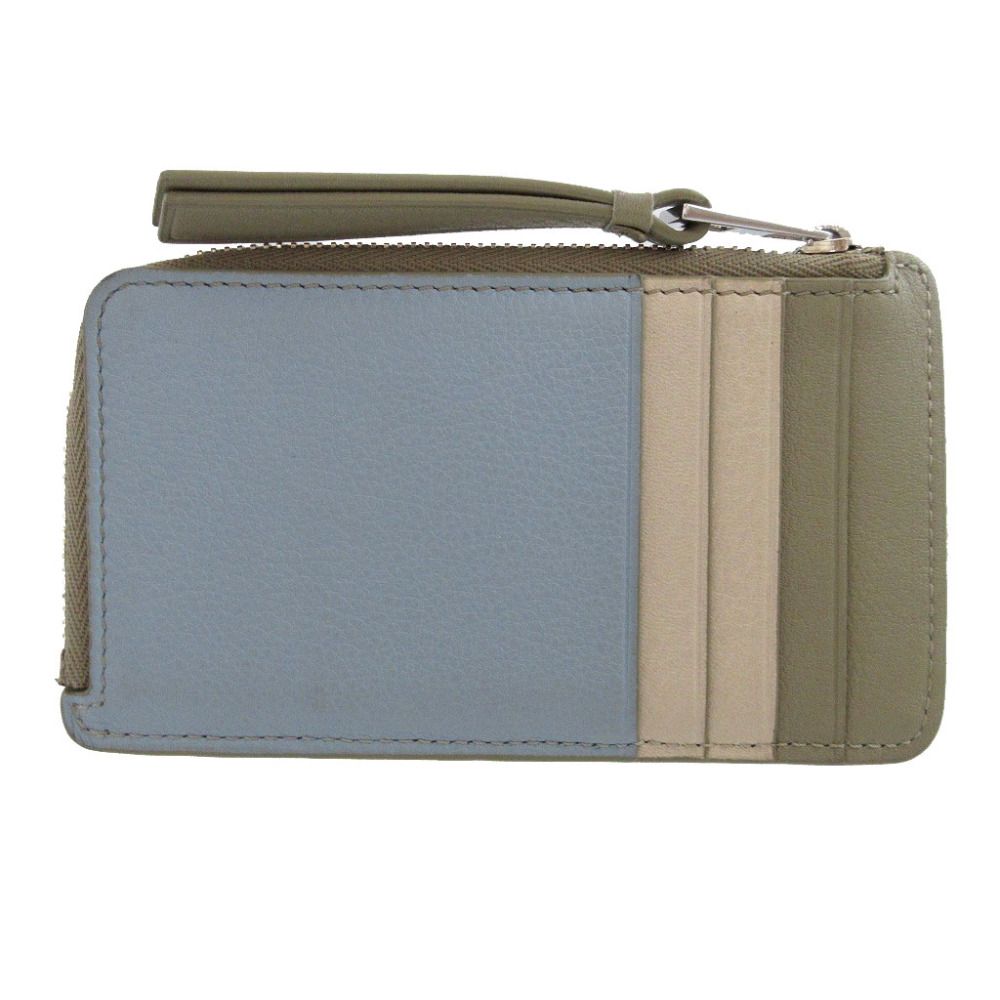 Loewe Puzzle Made Leather Green Card Case Coin Fragmentke — view 2