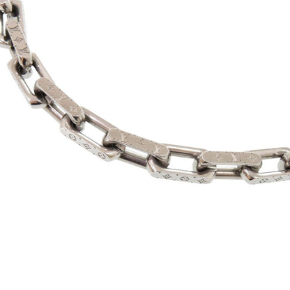 Louis Vuitton Collier Chain Monogram Metal Silver Necklace — view 3