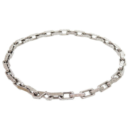 Louis Vuitton Collier Chain Monogram Metal Silver Necklace — view 2
