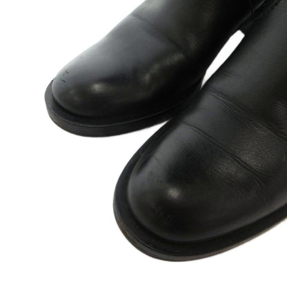 Gucci Long Boots Chunky Heels Belt GG Mark Calf Leather 36 Black — view 3