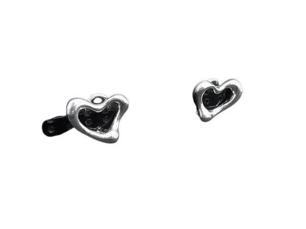 Tiffany & Co Earrings Elsa Peretti Open Heart Silver Clip on