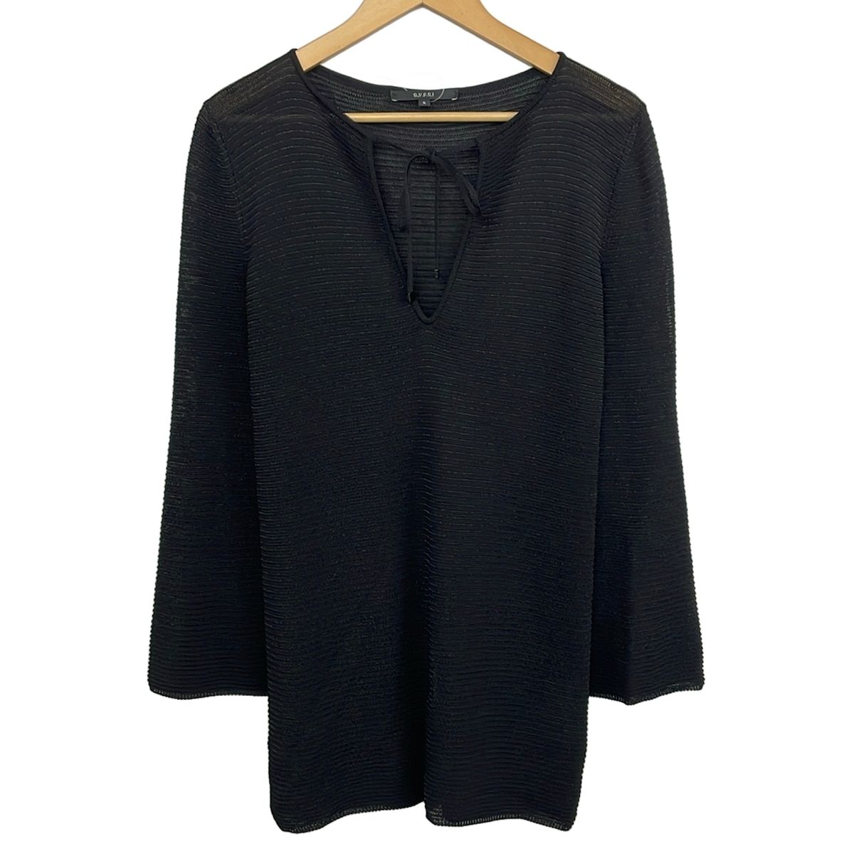 Gucci Long Sleeve Sweater S Black Kaftan Knit