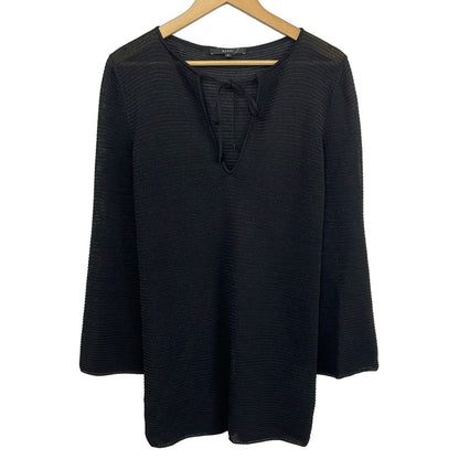 Gucci Long Sleeve Sweater S Black Kaftan Knit