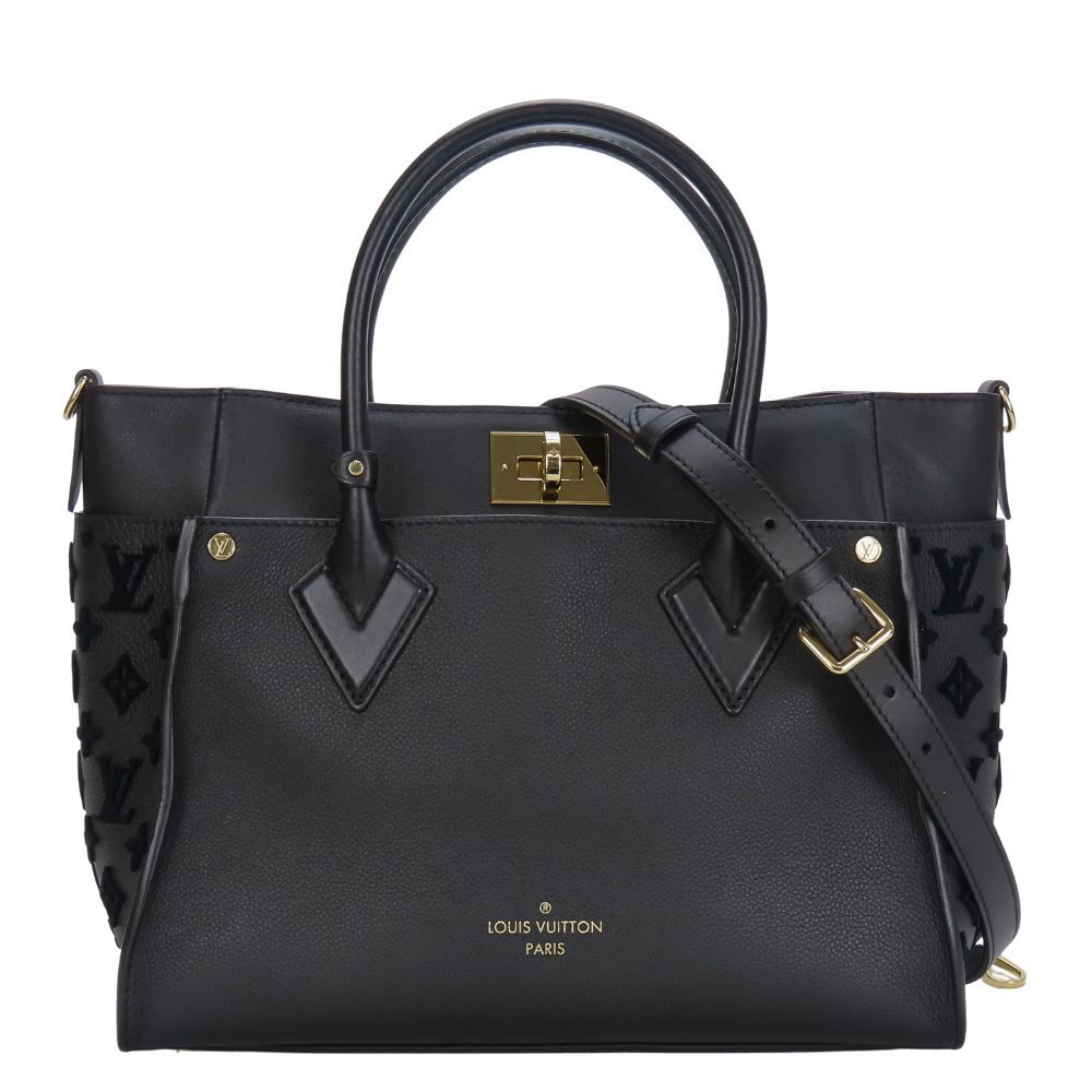 Louis Vuitton Tote on My Side Monogram Tufting Leather Noir Black 2-Way