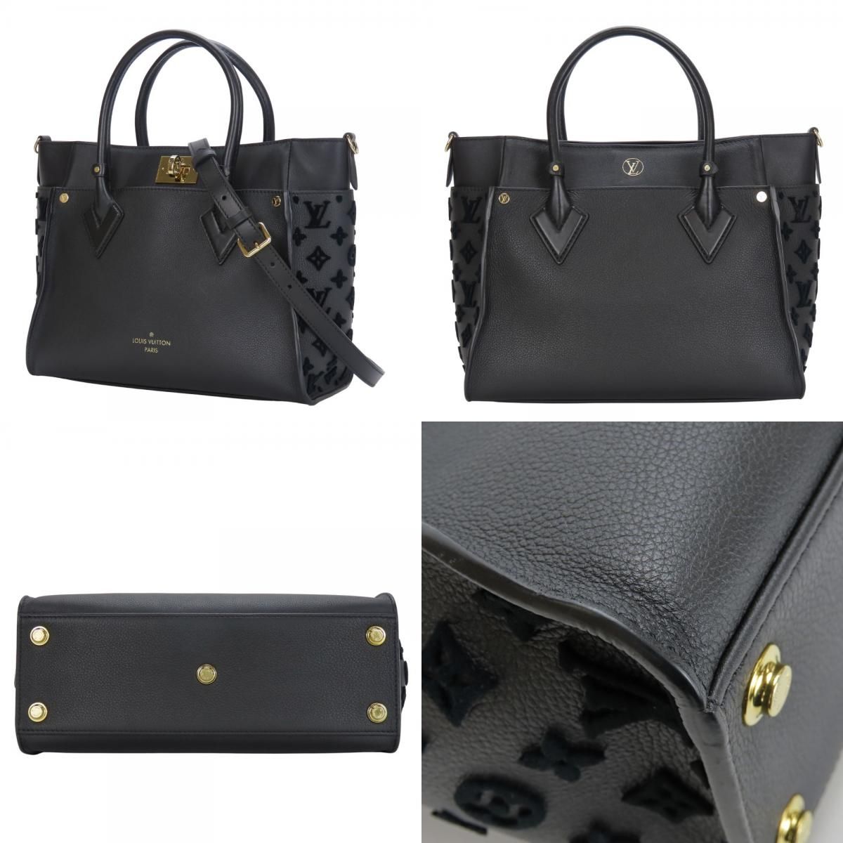 Louis Vuitton Tote on My Side Monogram Tufting Leather Noir Black 2-Way — view 2