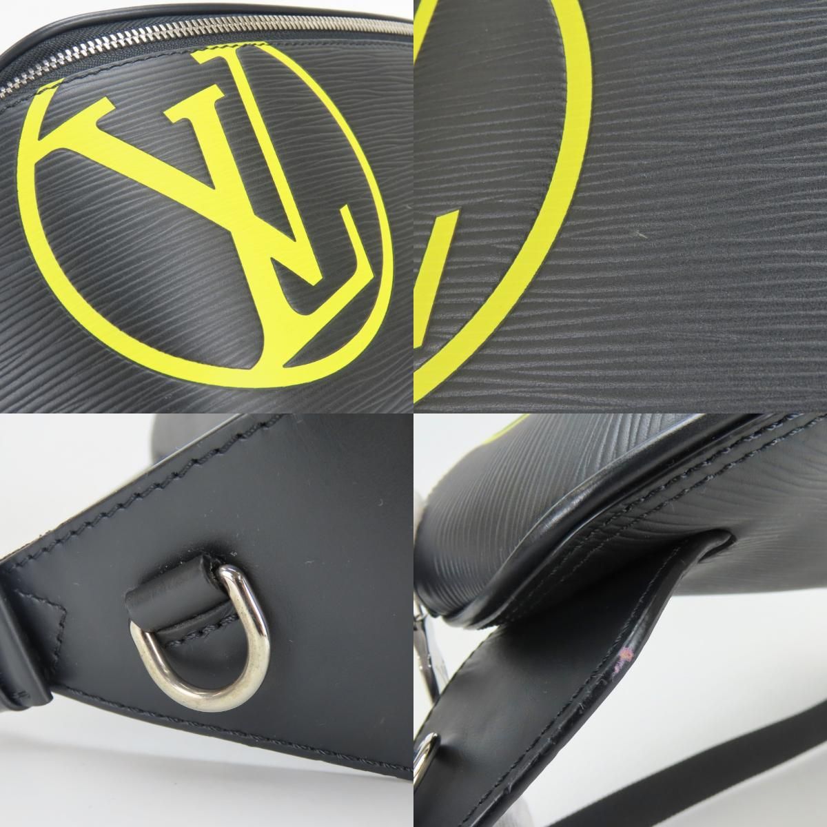 Louis Vuitton Belt Bag LV Circle Epi Leather Noir Black Yellow Crossbody Waist — view 6