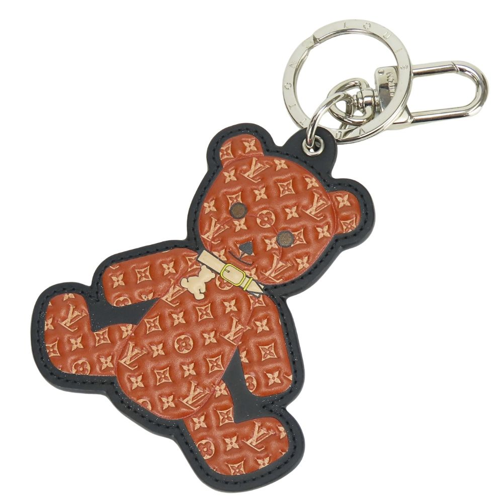 Louis Vuitton Key Holder Porte Cles Teddy Bear Monogram Calf Red Brown Black