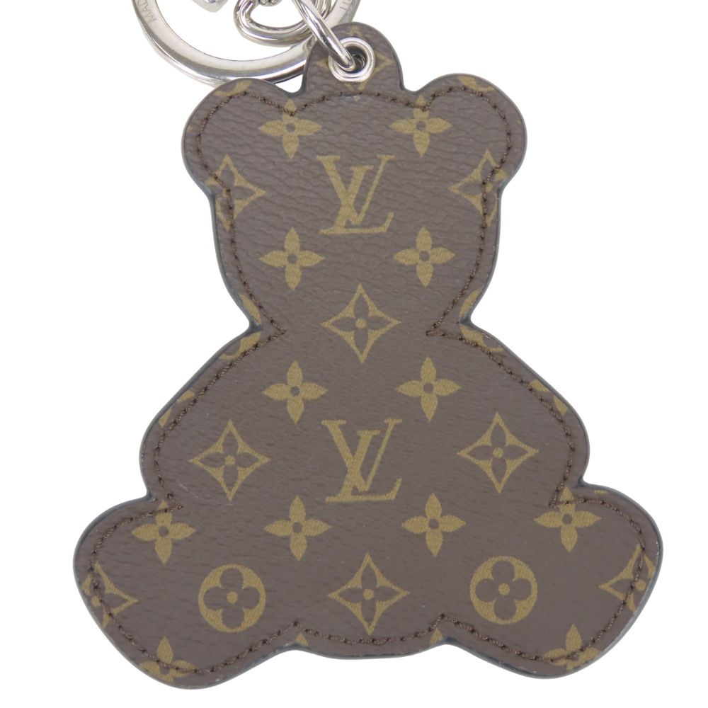 Louis Vuitton Key Holder Porte Cles Teddy Bear Monogram Calf Red Brown Black — view 6