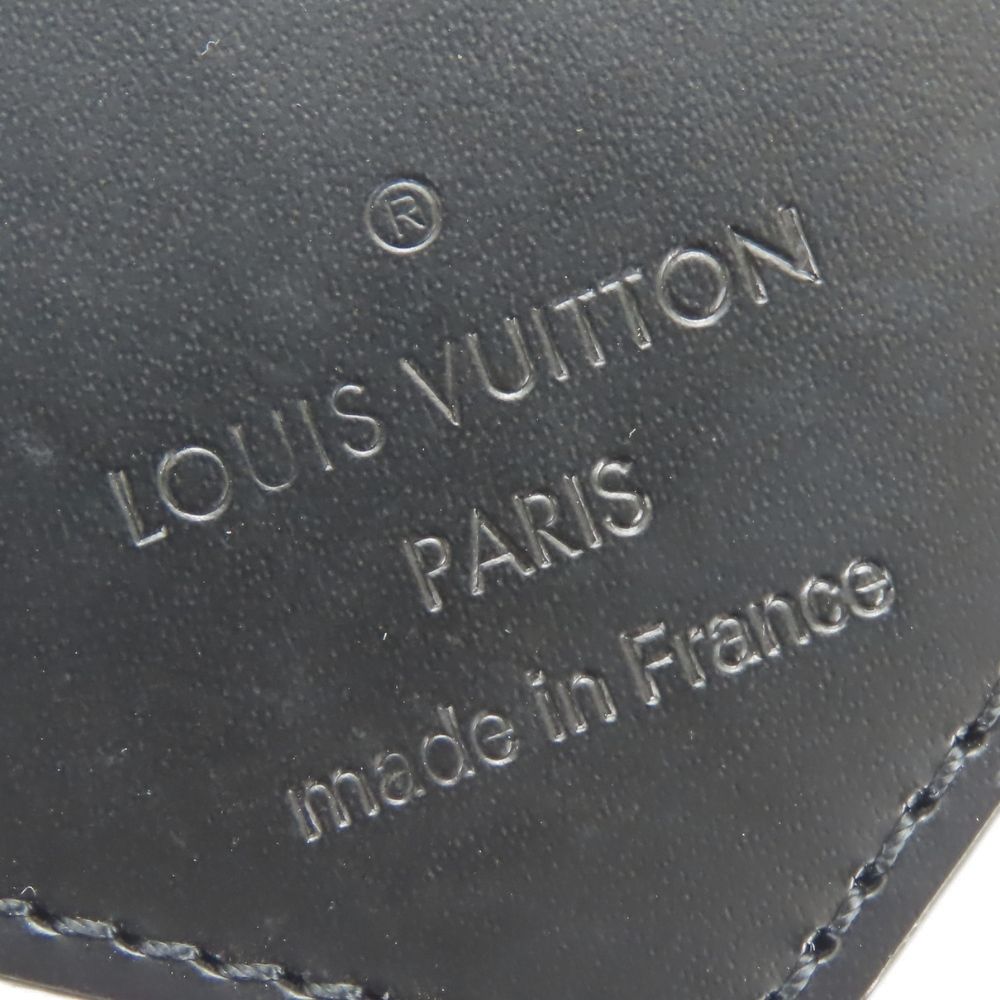 Louis Vuitton Key Holder LV Circle Epi Leather Noir Black Yellow Back Charm — view 7