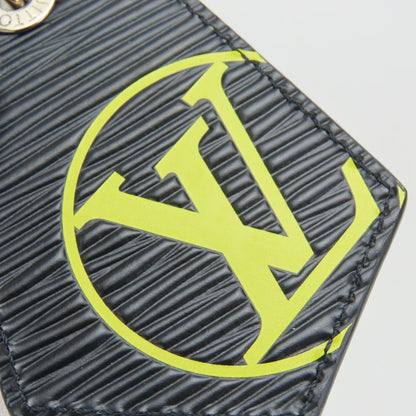 Louis Vuitton Key Holder LV Circle Epi Leather Noir Black Yellow Back Charm — view 3