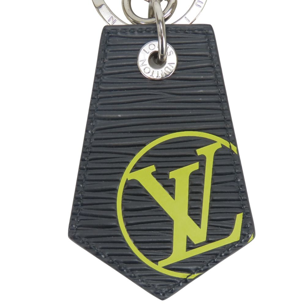 Louis Vuitton Key Holder LV Circle Epi Leather Noir Black Yellow Back Charm — view 2