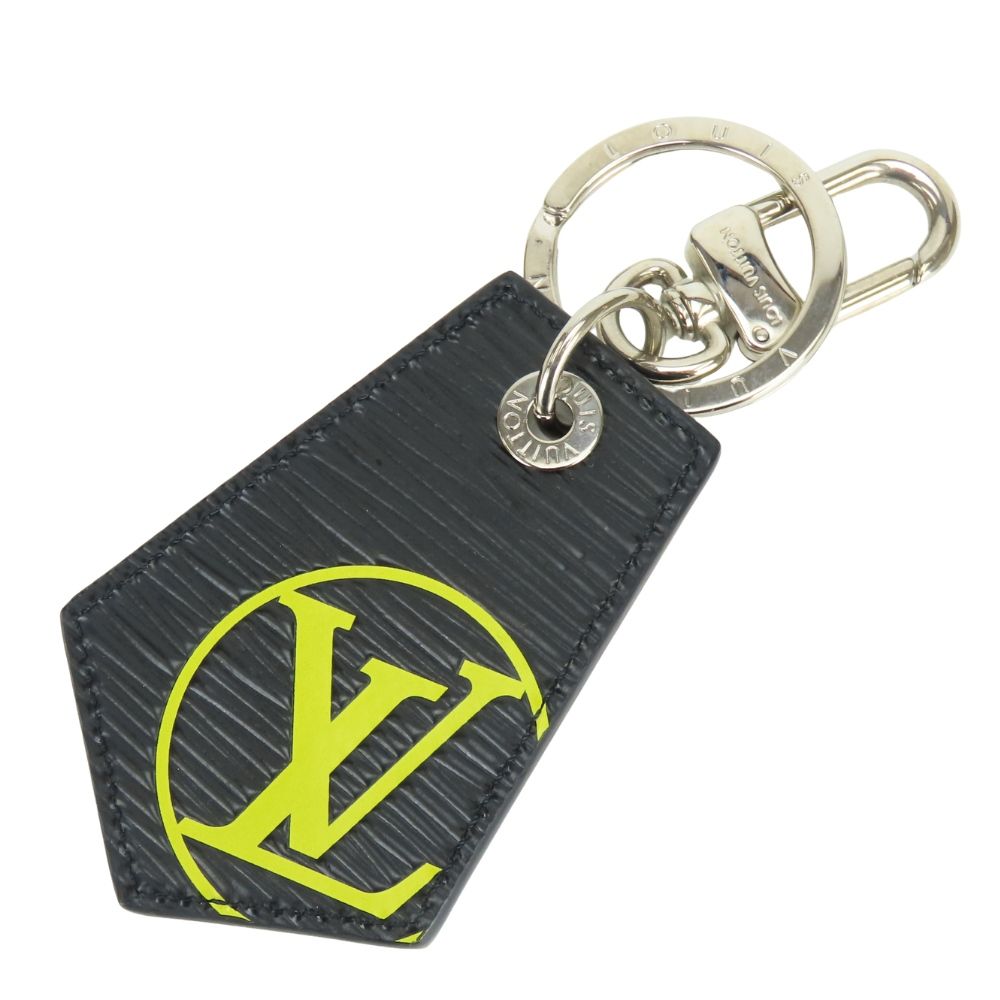 Louis Vuitton Key Holder LV Circle Epi Leather Noir Black Yellow Back Charm