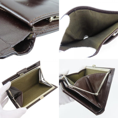 Fendi Bifold Wallet Zucca Canvas Leather Brown Kiss Lock Compact — view 8