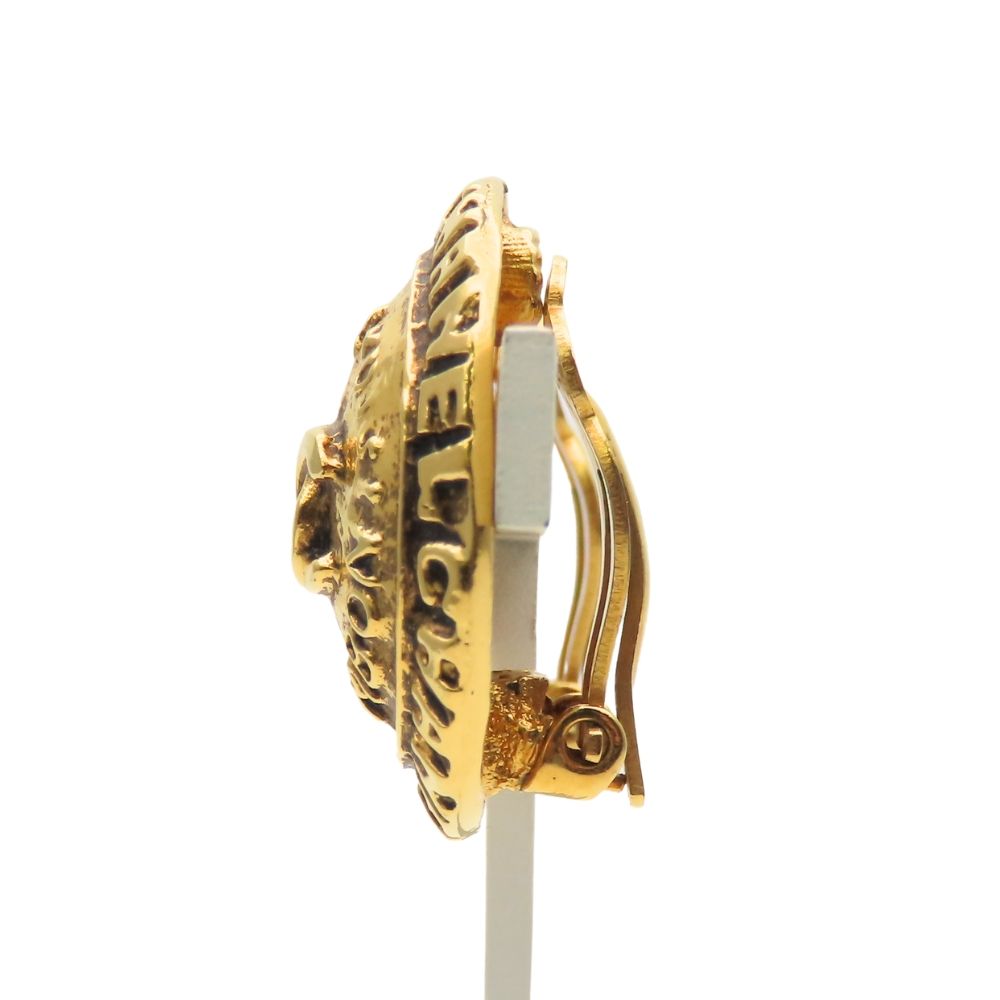 Chanel Earrings CC Logo Metal Gold Plated Vintage — view 3