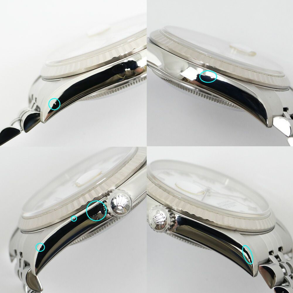 Rolex Datejust Number White Roman SS WG Automatic Winding Watch OH Polished — view 9