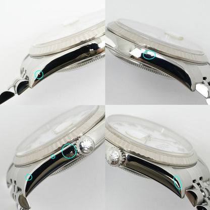 Rolex Datejust Number White Roman SS WG Automatic Winding Watch OH Polished — view 9