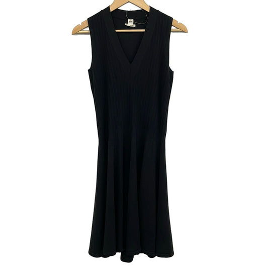 Hermes Dress 38 M Black V-neck Sleeveless Long