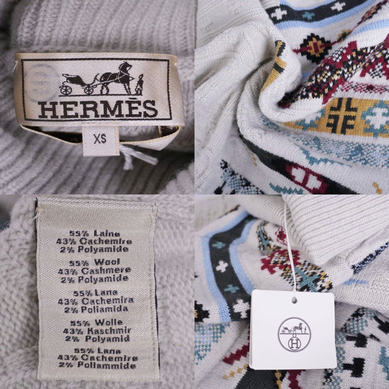 Hermes Knit Turtleneck Sweater Long Sleeve Wool — view 5