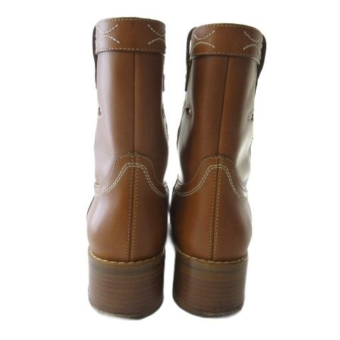 Celine Falco Ankle Boots Leather Camel — view 3