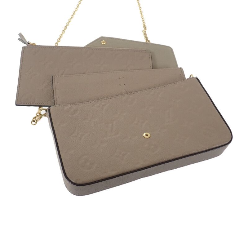 Louis Vuitton Pochette Felicity Shoulder Bag Monogram Empreinte Tourterelle — view 4